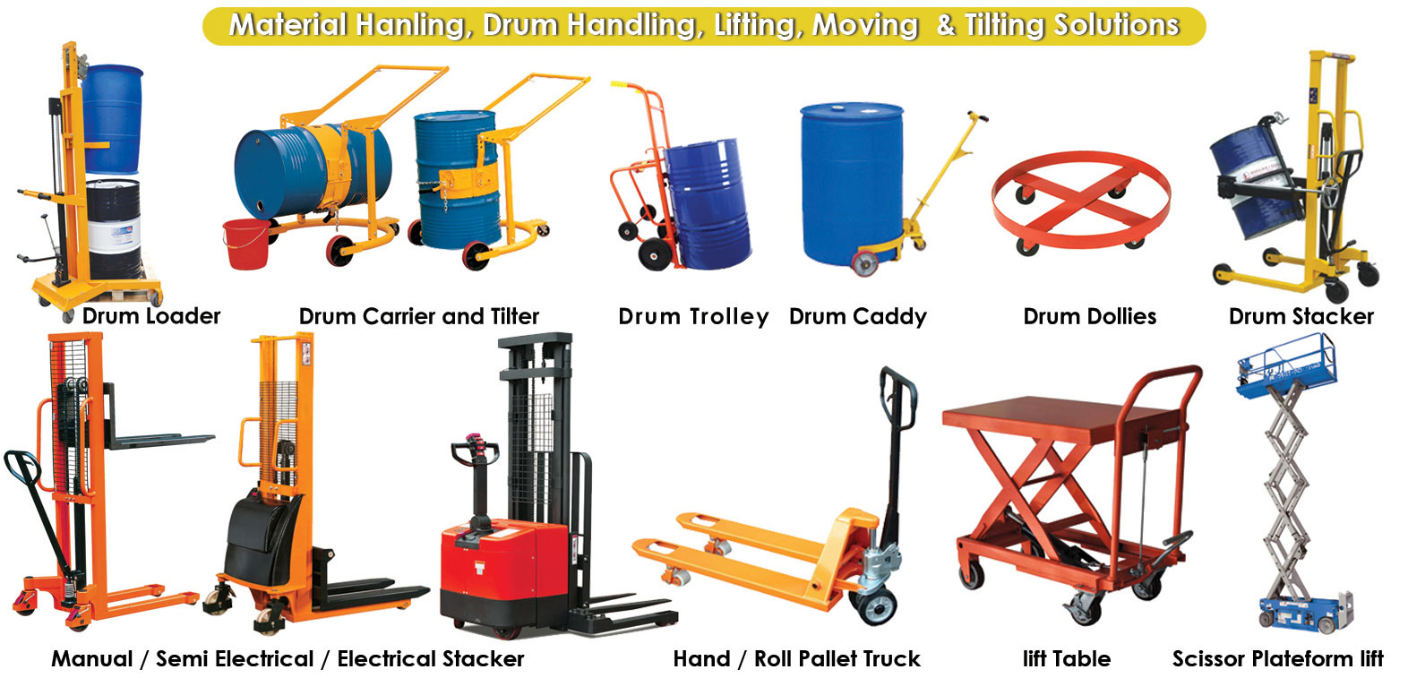 Material handling. Handling Equipment. Material handling and Lifting. Towing and Lifting Equipment.